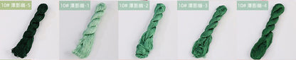 400m Suzhou Embroidery Untwisted Mulberry Silk Thread(Green02)