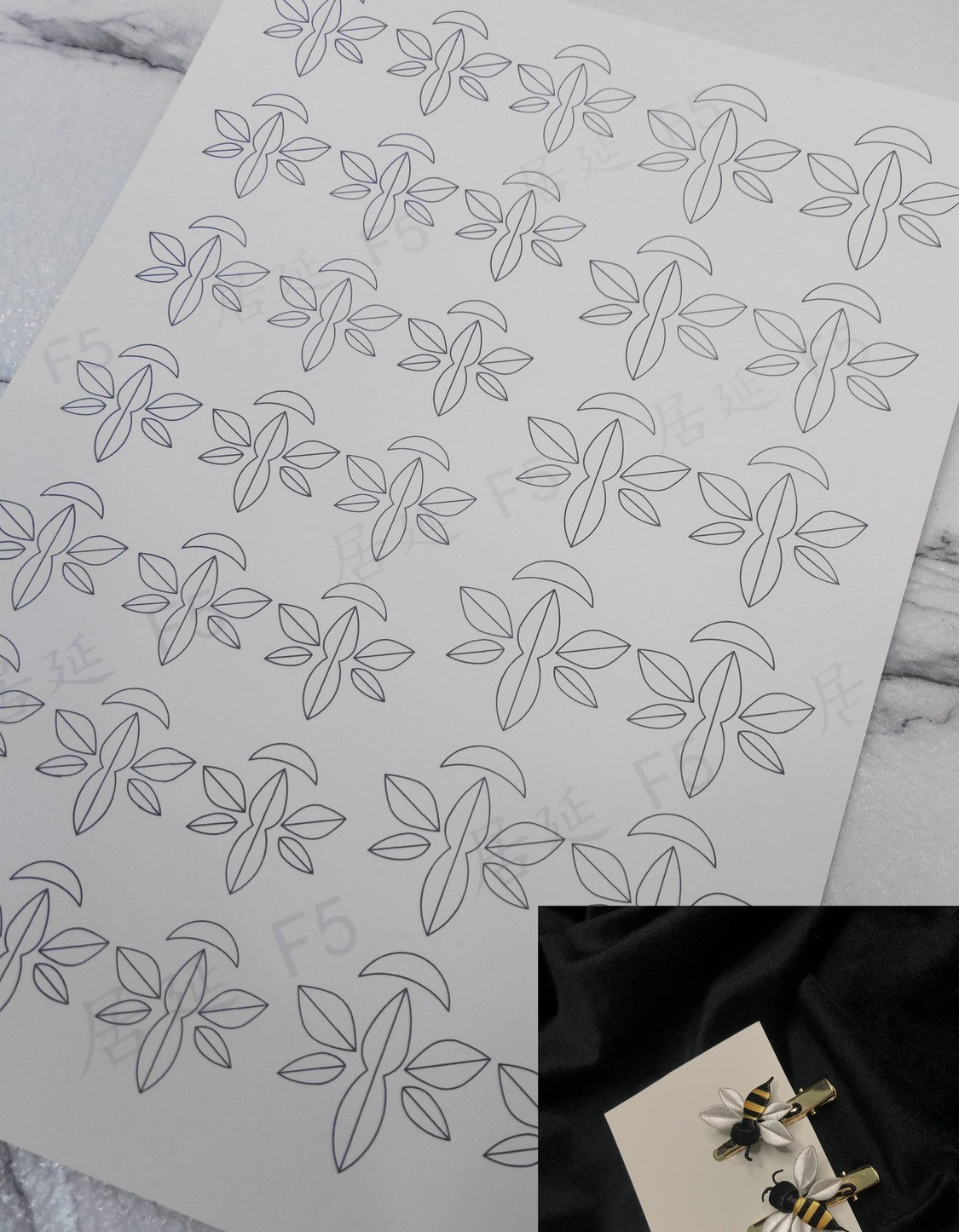 JY DIY Chanhua Paper Template for Traditional Hair Accessories - F Series