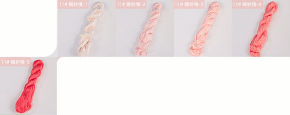 400m Suzhou Embroidery Untwisted Mulberry Silk Thread(Pink02)