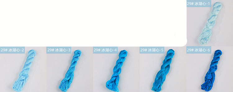 400m Suzhou Embroidery Untwisted Mulberry Silk Thread(Blue02)