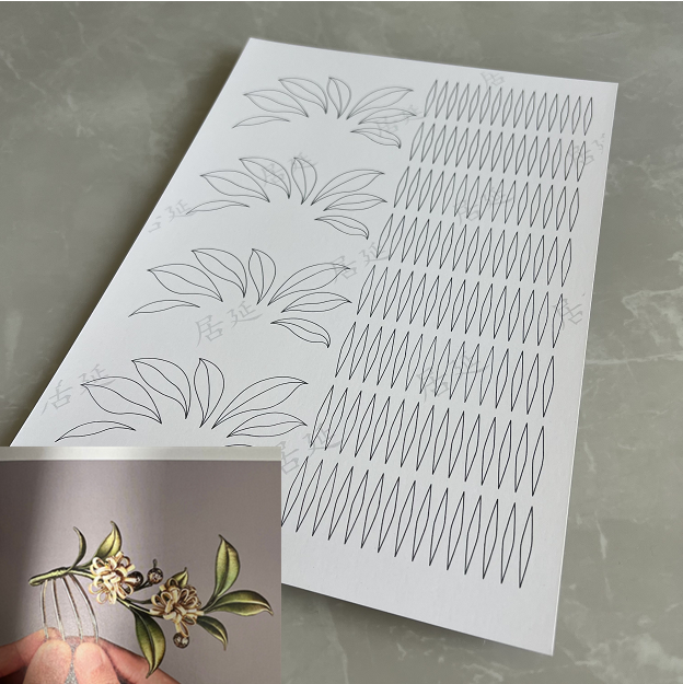 JY DIY Chanhua Paper Template for Traditional Hair Accessories - Zhanfang Series