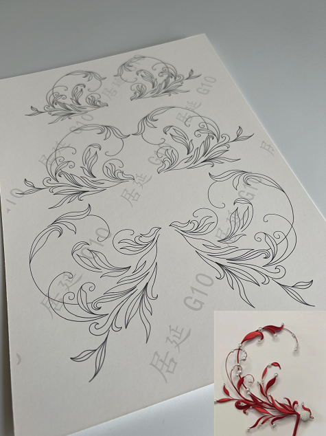 JY DIY Chanhua Paper Template for Traditional Hair Accessories - G Series