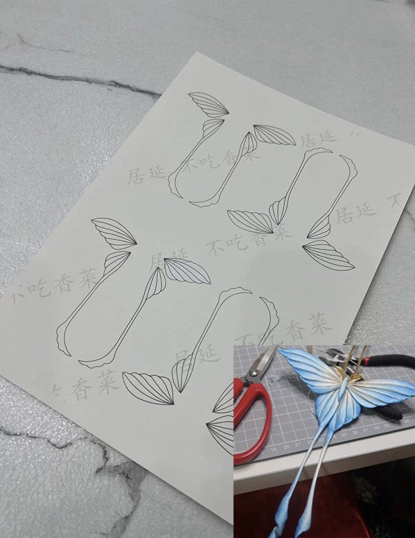 JY DIY Chanhua Paper Template for Traditional Hair Accessories - BC Series