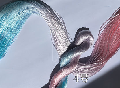 10g Gradient Suzhou Embroidery Thick Filament Slightly Twisted Mulberry Silk Thread(Gradient 渐变色)