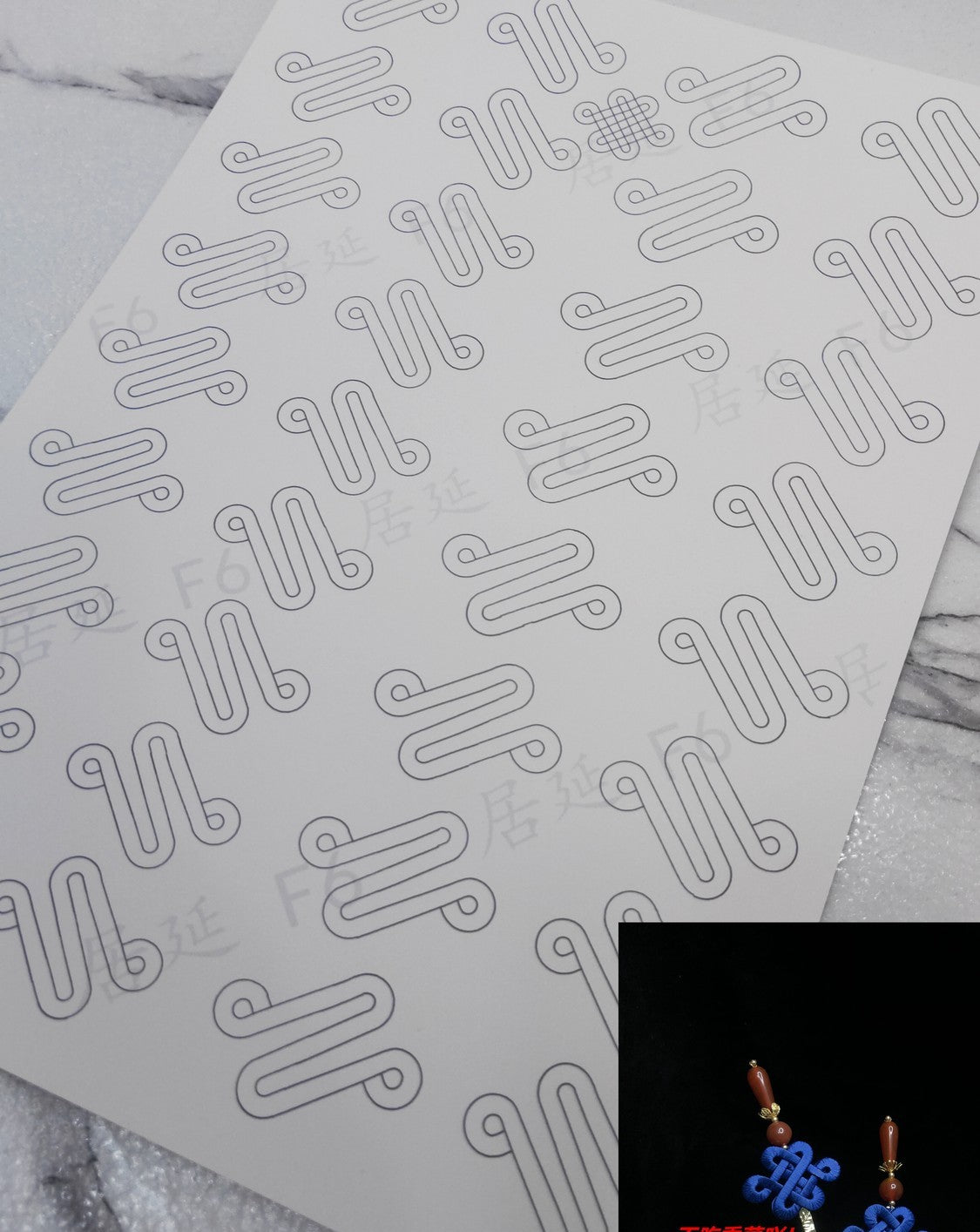 JY DIY Chanhua Paper Template for Traditional Hair Accessories - F Series