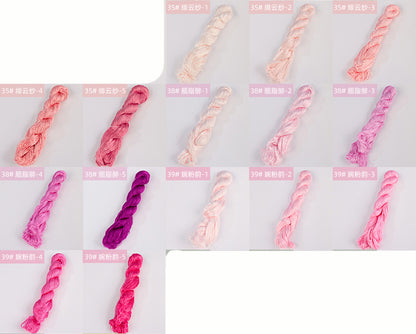 400m Suzhou Embroidery Untwisted Mulberry Silk Thread(Pink03)