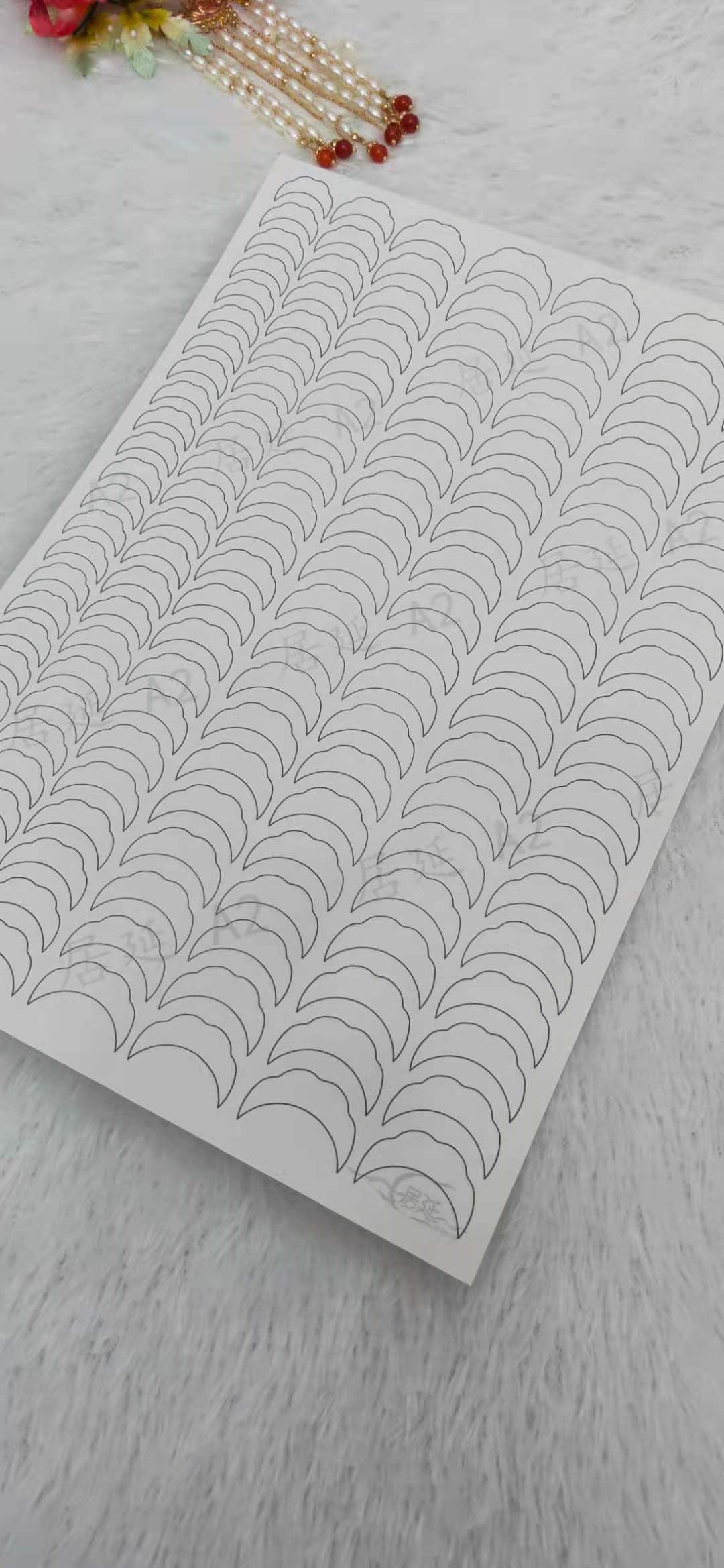 JY DIY Chanhua Paper Template for Traditional Hair Accessories - A Series