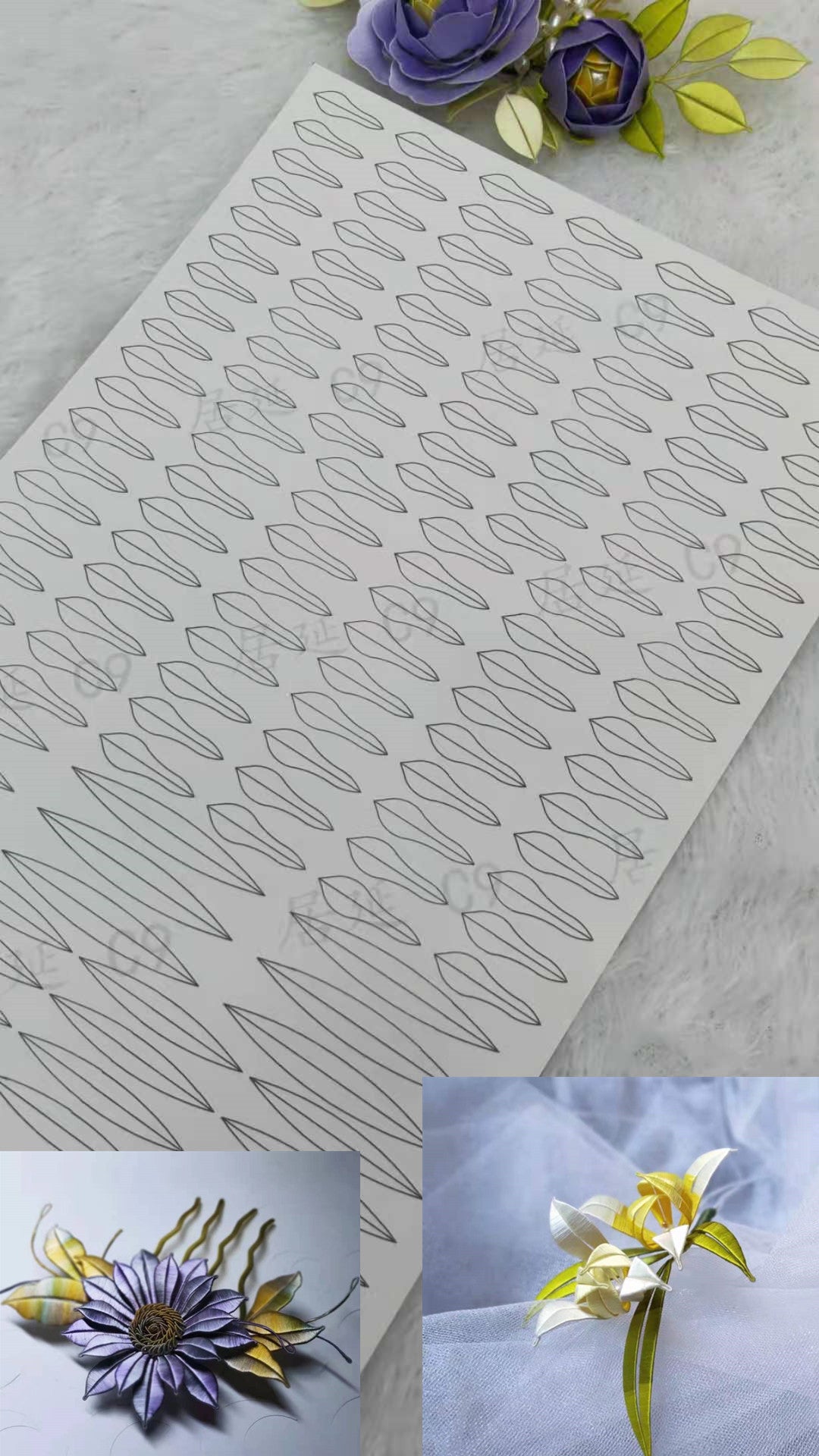 JY DIY Chanhua Paper Template for Traditional Hair Accessories - C Series