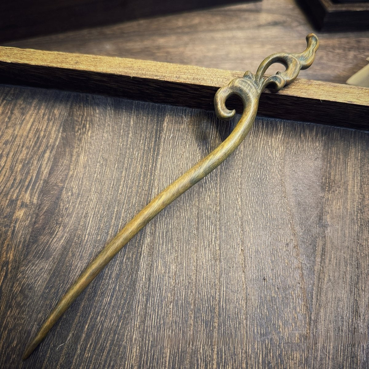 Natural Argentine Green Sandalwood Hair Stick Set - Heartwood of Green Sandalwood #绿檀发簪合集