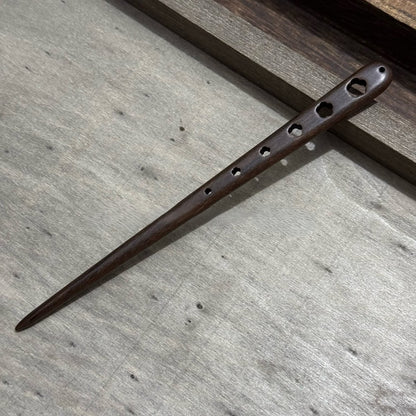 Natural Big-Leaf Rosewood Hair Stick Set - 18cm Carved Designs #18cm国标大叶紫檀