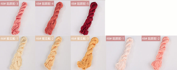 400m Suzhou Embroidery Untwisted Mulberry Silk Thread(Orange03)
