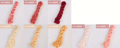 400m Suzhou Embroidery Untwisted Mulberry Silk Thread(Orange03)