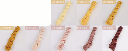 400m Suzhou Embroidery Untwisted Mulberry Silk Thread(Yellow01)
