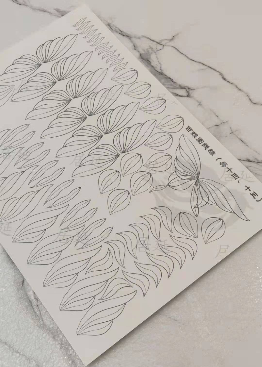 JY DIY Chanhua Paper Template for Traditional Hair Accessories - 易 Series