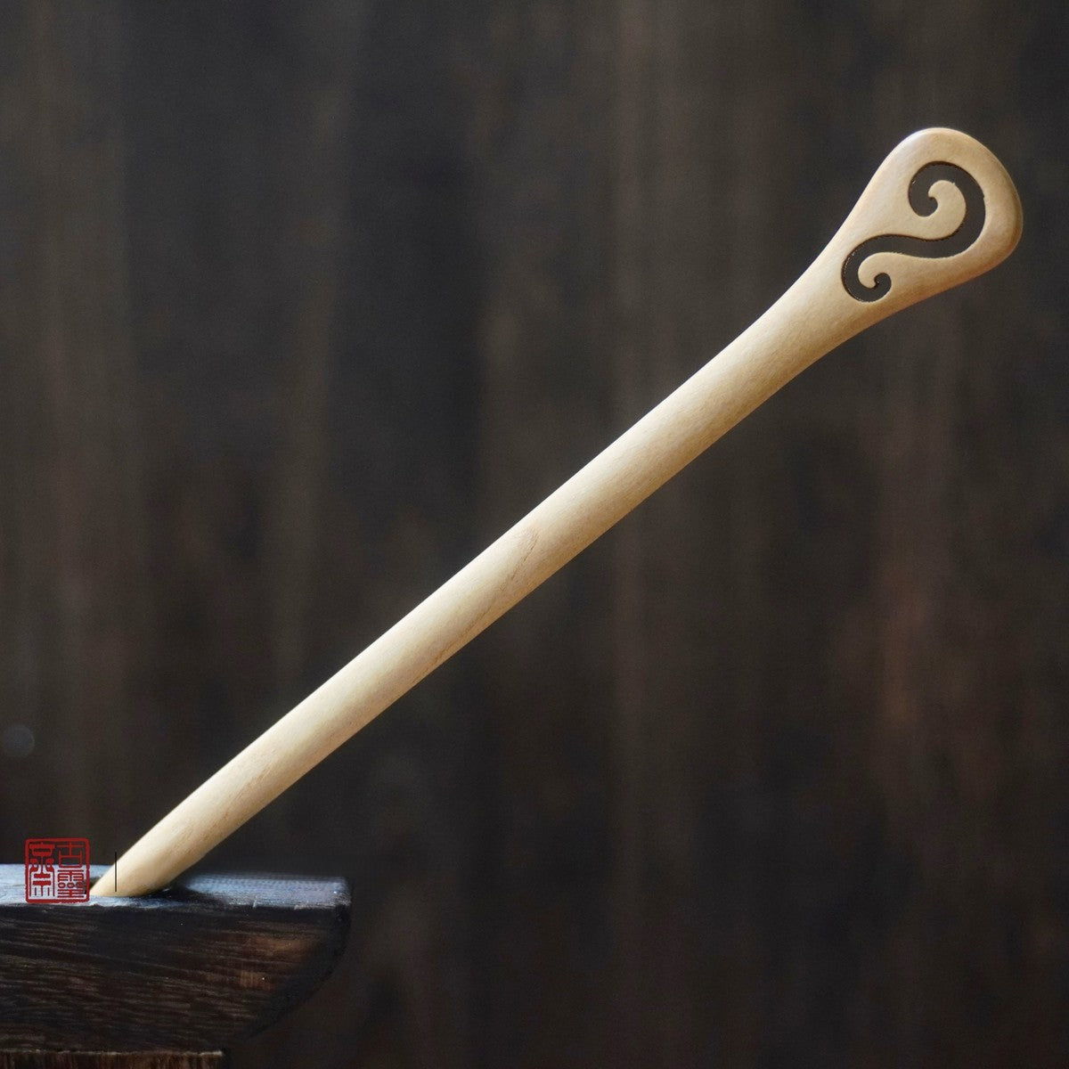 Natural Peach Wood Hair Stick Set - Assorted Abstract Designs 15cm Hairpins #15cm桃木发簪