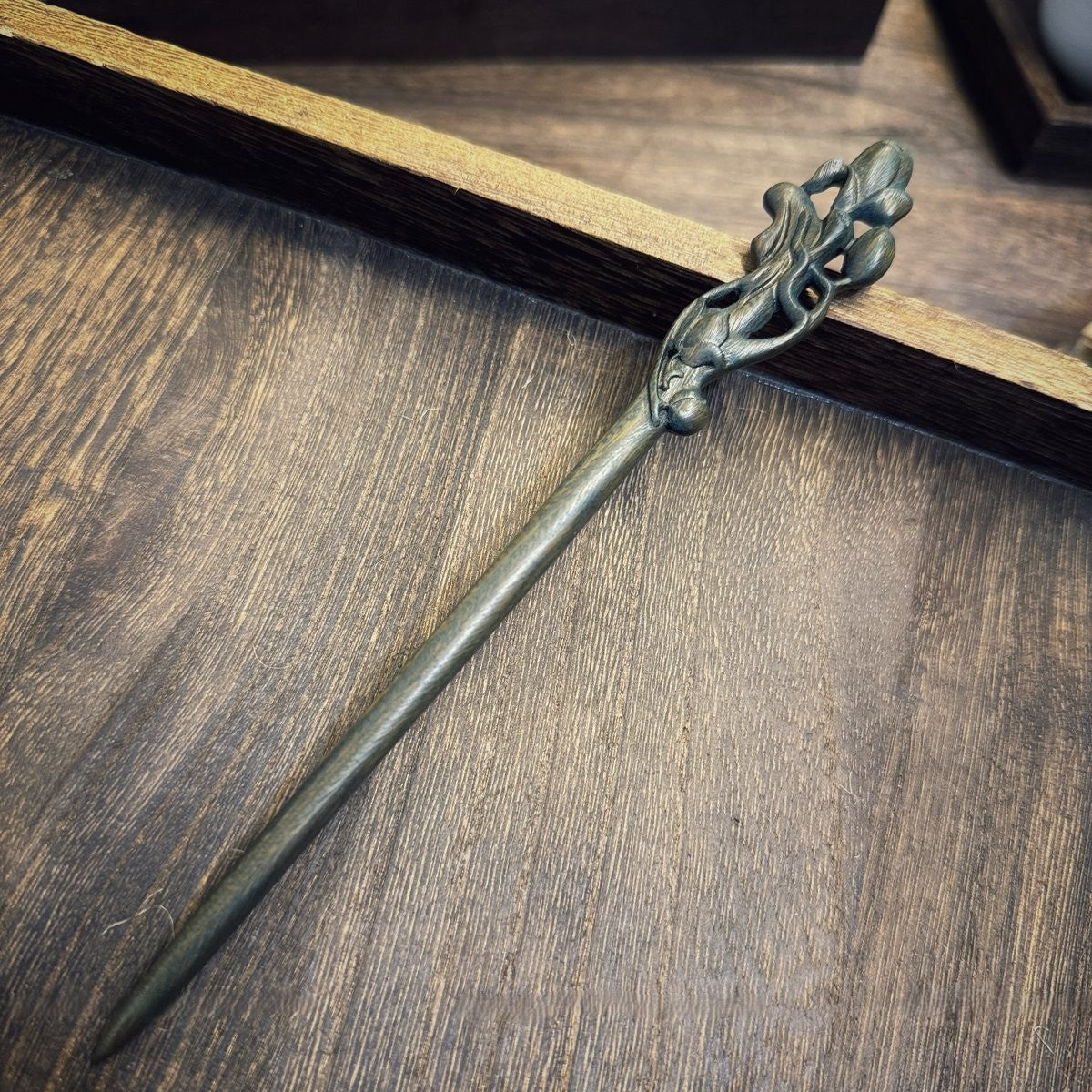 Natural Argentine Green Sandalwood Hair Stick Set - Heartwood of Green Sandalwood #绿檀发簪合集