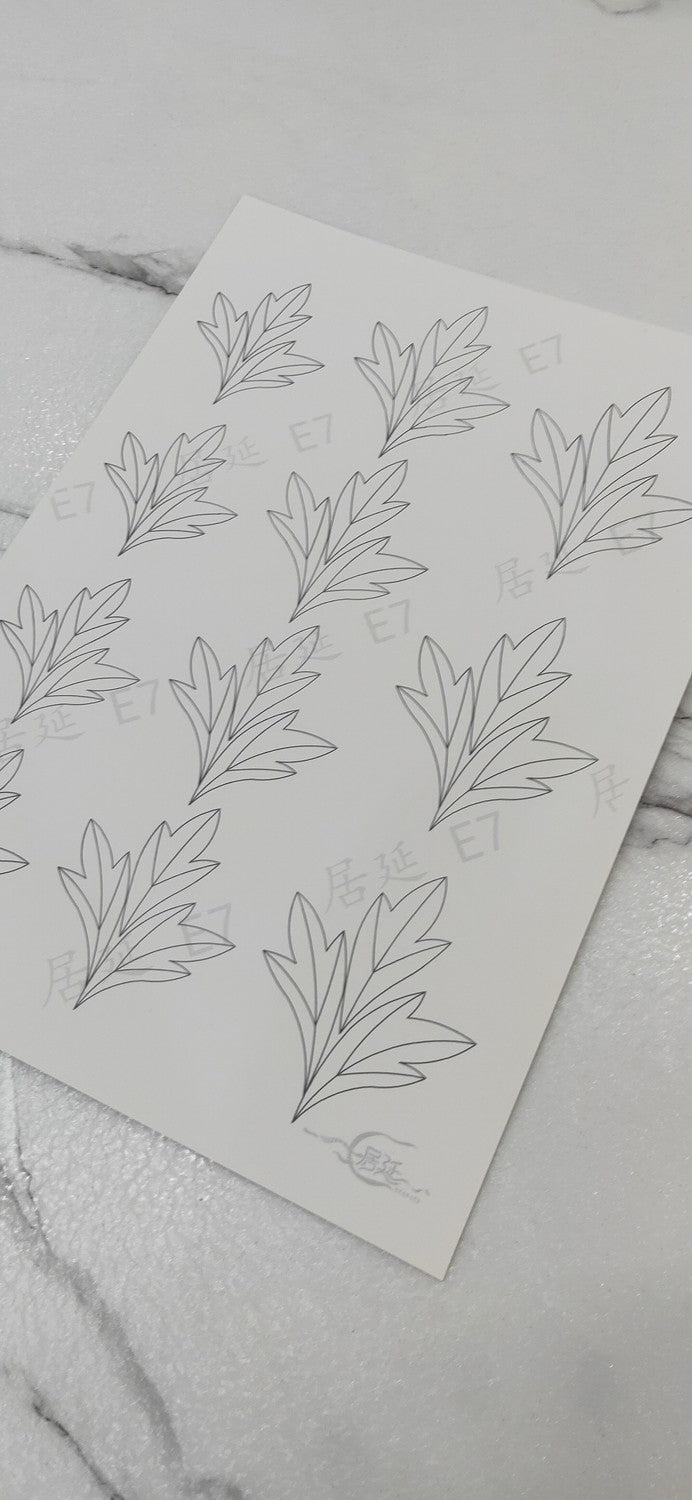 JY DIY Chanhua Paper Template for Traditional Hair Accessories - E Series