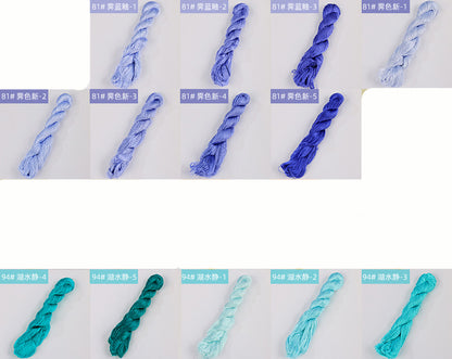 400m Suzhou Embroidery Untwisted Mulberry Silk Thread(Blue05)