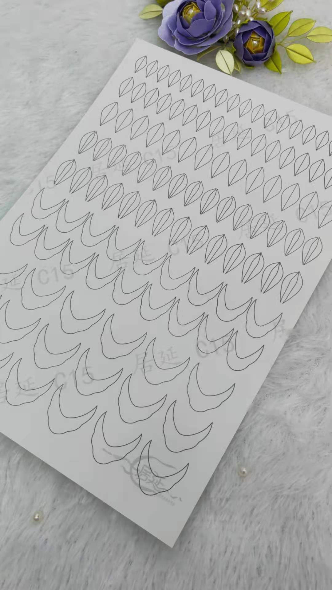 JY DIY Chanhua Paper Template for Traditional Hair Accessories - C Series