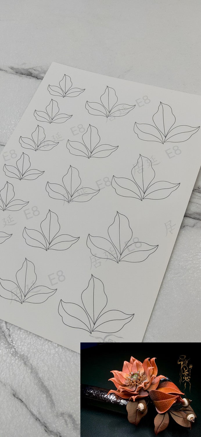 JY DIY Chanhua Paper Template for Traditional Hair Accessories - E Series