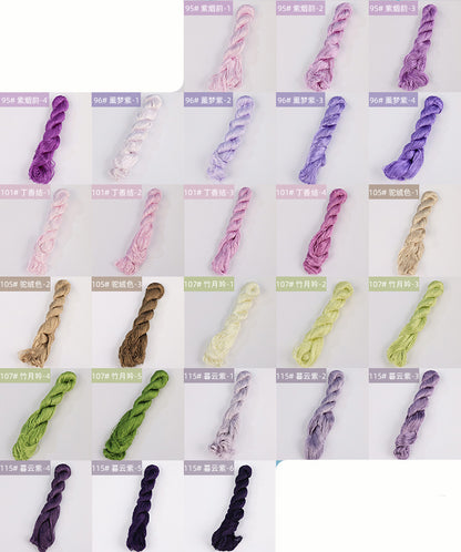 400m Suzhou Embroidery Untwisted Mulberry Silk Thread(Purple01)