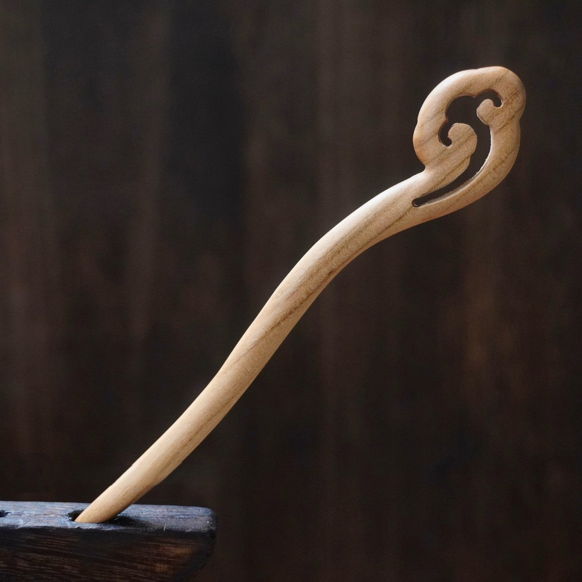 Natural Peach Wood Hair Stick Set - Assorted Abstract Designs 15cm Hairpins #15cm桃木发簪