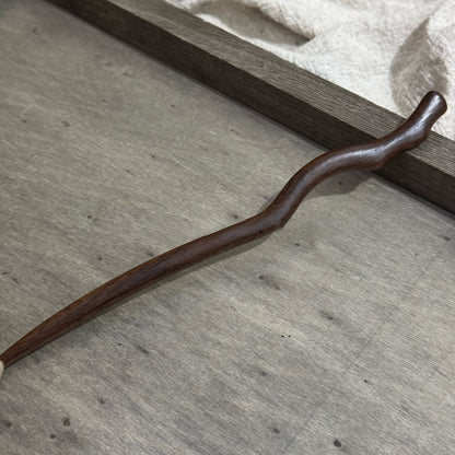 Natural Big-Leaf Rosewood Hair Stick Set - 18cm Carved Designs #18cm国标大叶紫檀