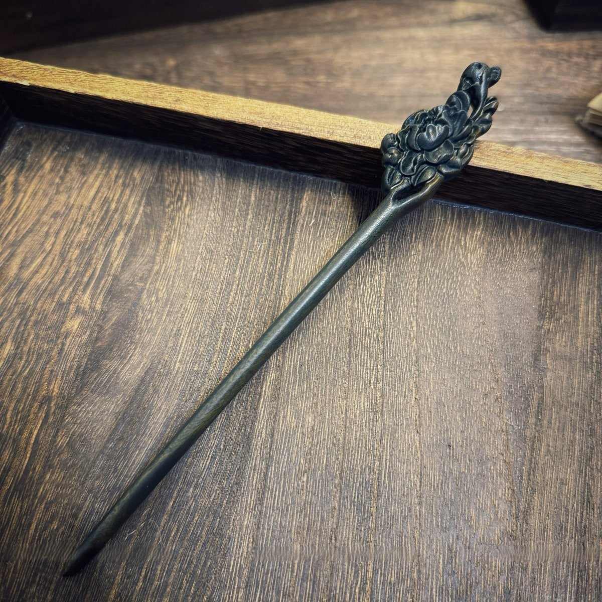 Natural Argentine Green Sandalwood Hair Stick Set - Heartwood of Green Sandalwood #绿檀发簪合集