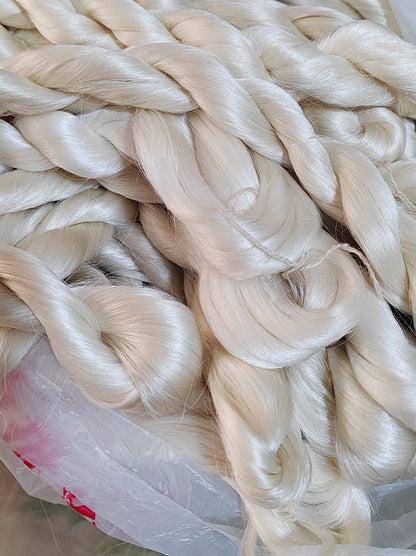 Untwisted, Non-Mesh Raw Silk Natural Mulberry Silk Thread - For Ronghua, Wigs