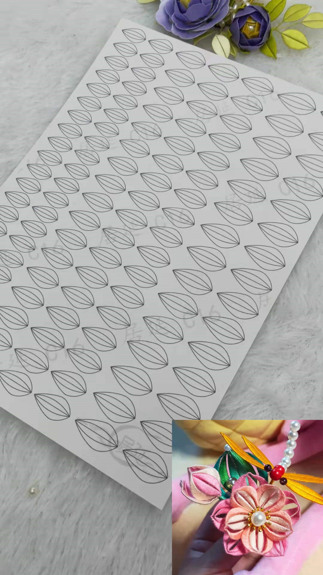 JY DIY Chanhua Paper Template for Traditional Hair Accessories - C Series