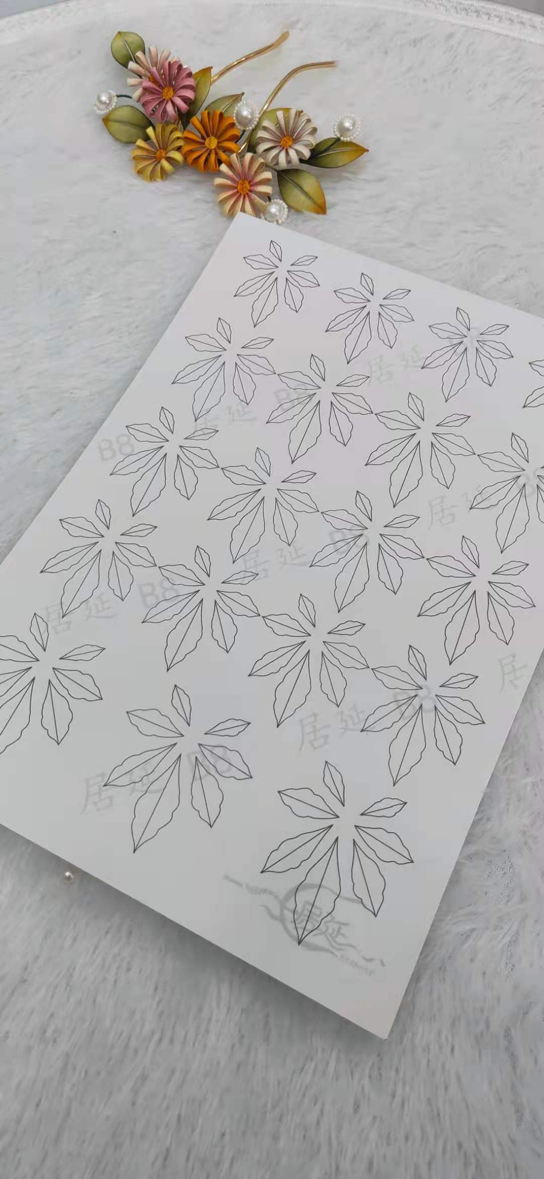 JY DIY Chanhua Paper Template for Traditional Hair Accessories - B Series