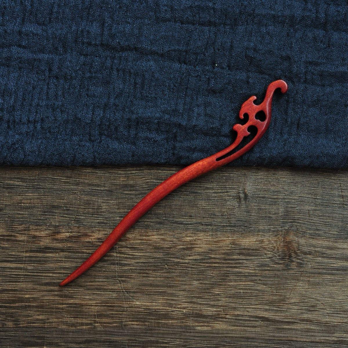 Natural Red Sandalwood Hair Stick Set - Assorted Designs 18cm Hairpins #红檀木发簪合集