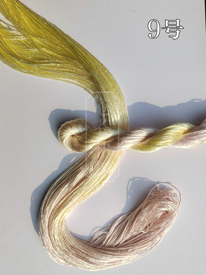 10g Gradient Suzhou Embroidery Thick Filament Slightly Twisted Mulberry Silk Thread(Gradient 渐变色)