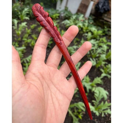 Natural Burmese Rosewood Hair Stick - Carved Wooden Hairpin Set for Women (小叶紫檀)