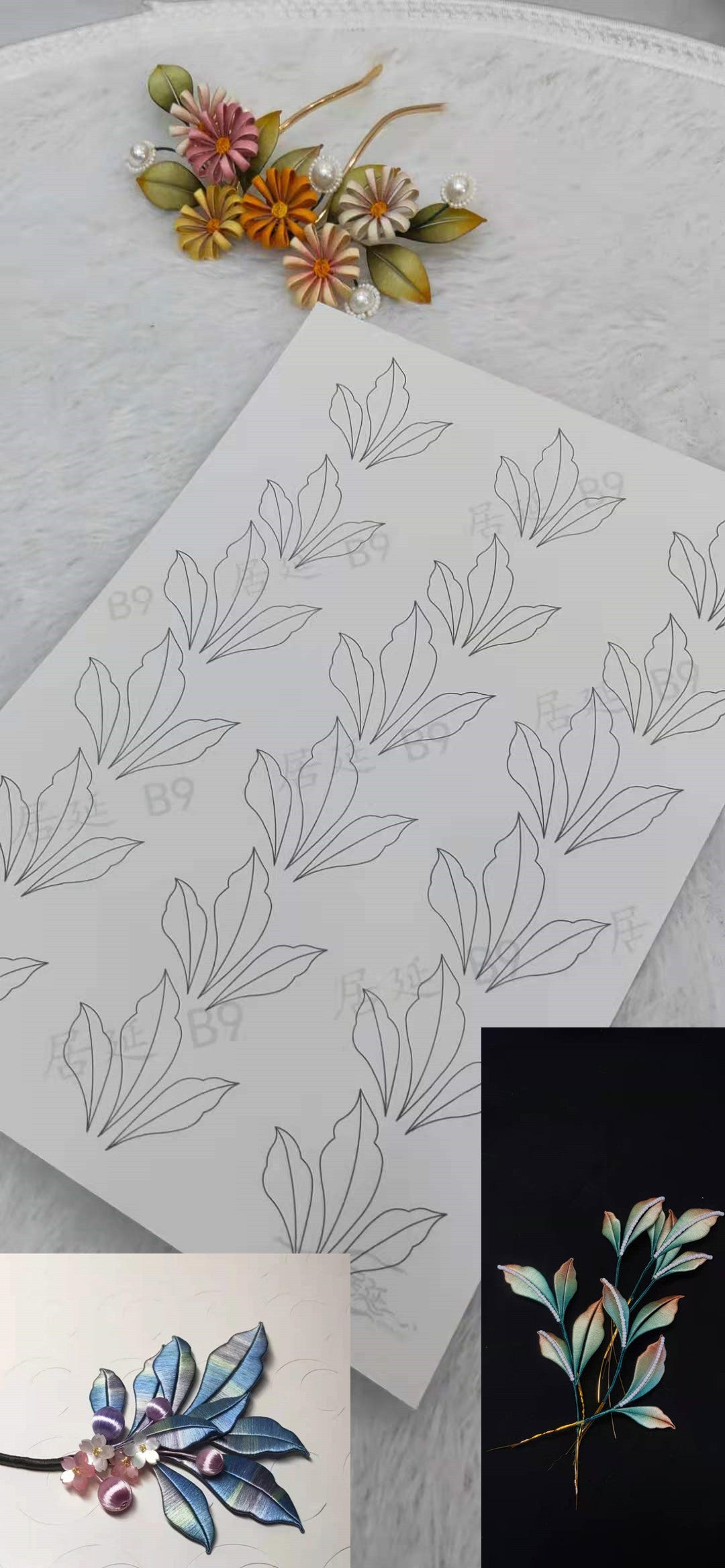 JY DIY Chanhua Paper Template for Traditional Hair Accessories - B Series