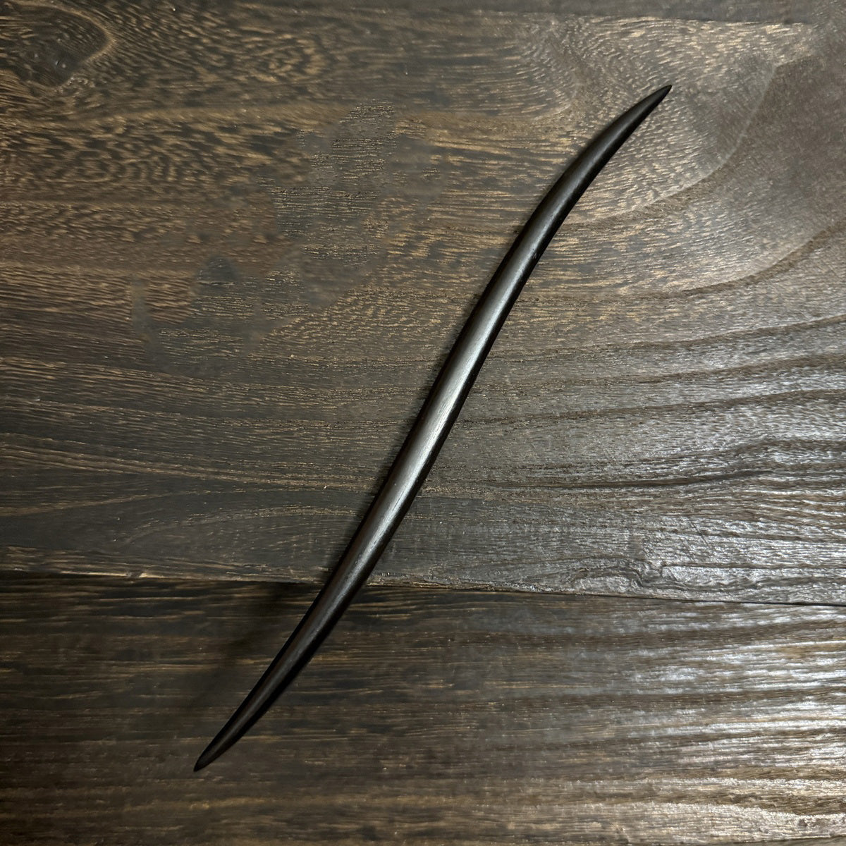 Natural African Blackwood Hair Stick - Carved Wooden Hairpin for Buns & DIY Projects