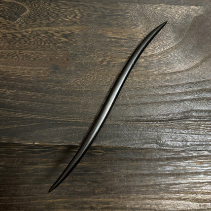 Natural African Blackwood Hair Stick - Carved Wooden Hairpin for Buns & DIY Projects