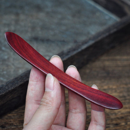 Natural African Blackwood Hair Stick - Double Prong Design Hairpin #双翘