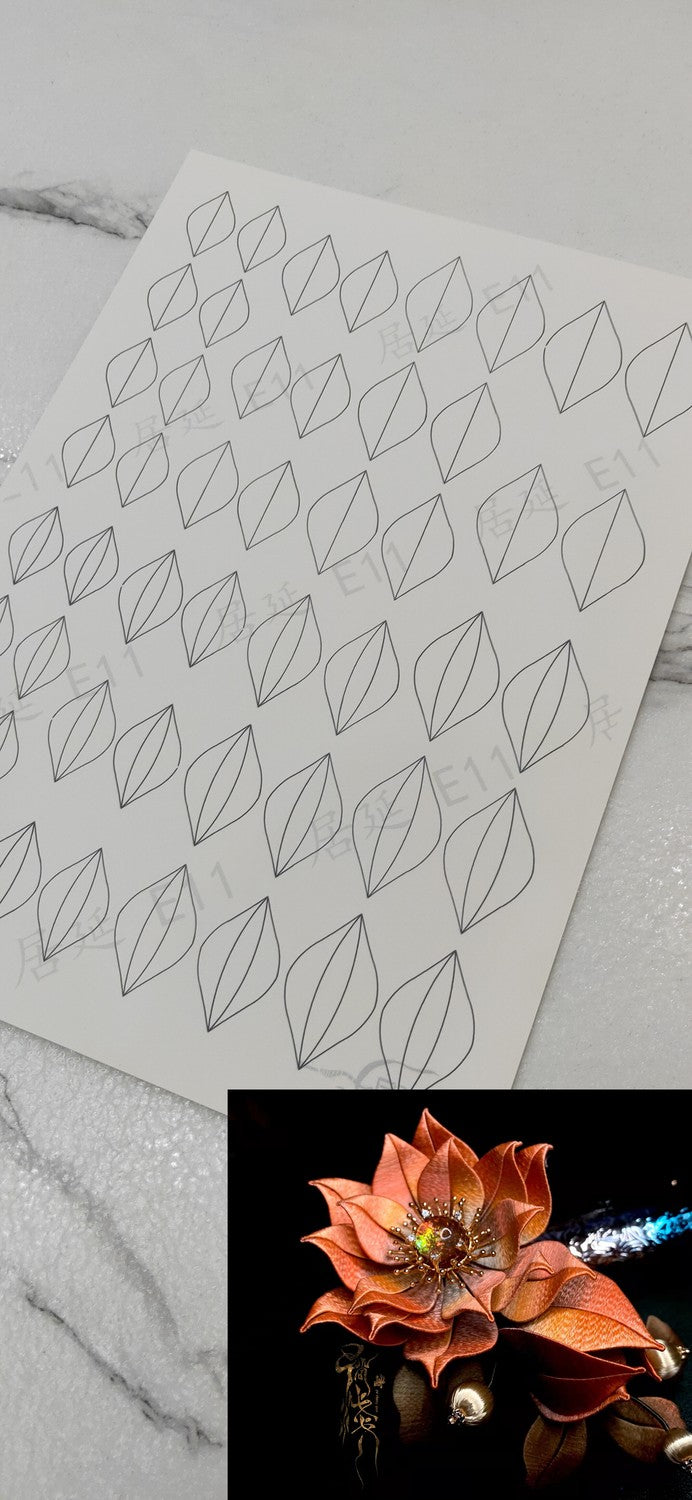 JY DIY Chanhua Paper Template for Traditional Hair Accessories - E Series