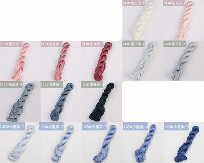 400m Suzhou Embroidery Untwisted Mulberry Silk Thread(Grey and Blue)