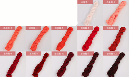 400m Suzhou Embroidery Untwisted Mulberry Silk Thread(Red01)