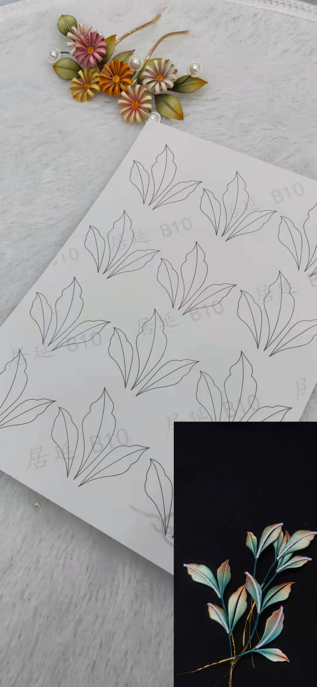 JY DIY Chanhua Paper Template for Traditional Hair Accessories - B Series