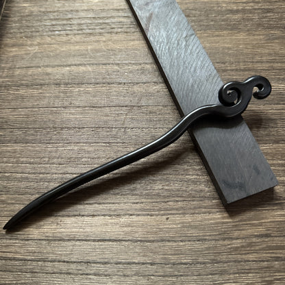 African Blackwood Hair Pin - 18cm Wooden Hair Stick for Updos & DIY Crafting