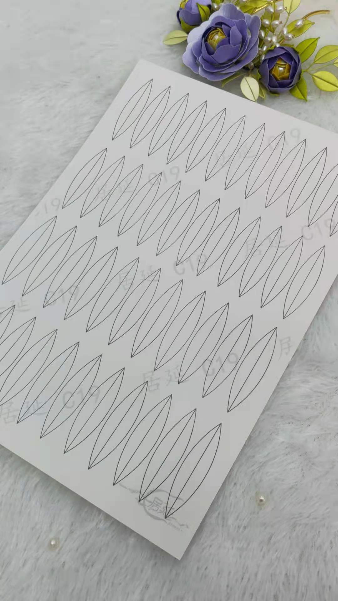 JY DIY Chanhua Paper Template for Traditional Hair Accessories - C Series