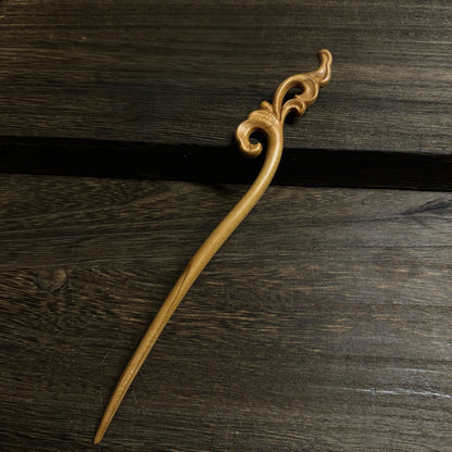 Natural Aged Peach Wood Hair Stick Set - Assorted Floral and Nature Designs Hairpins #老桃木簪合集