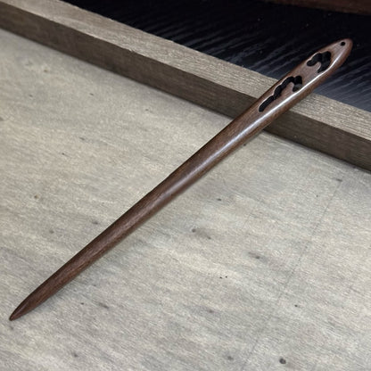 Natural Big-Leaf Rosewood Hair Stick Set - 18cm Carved Designs #18cm国标大叶紫檀