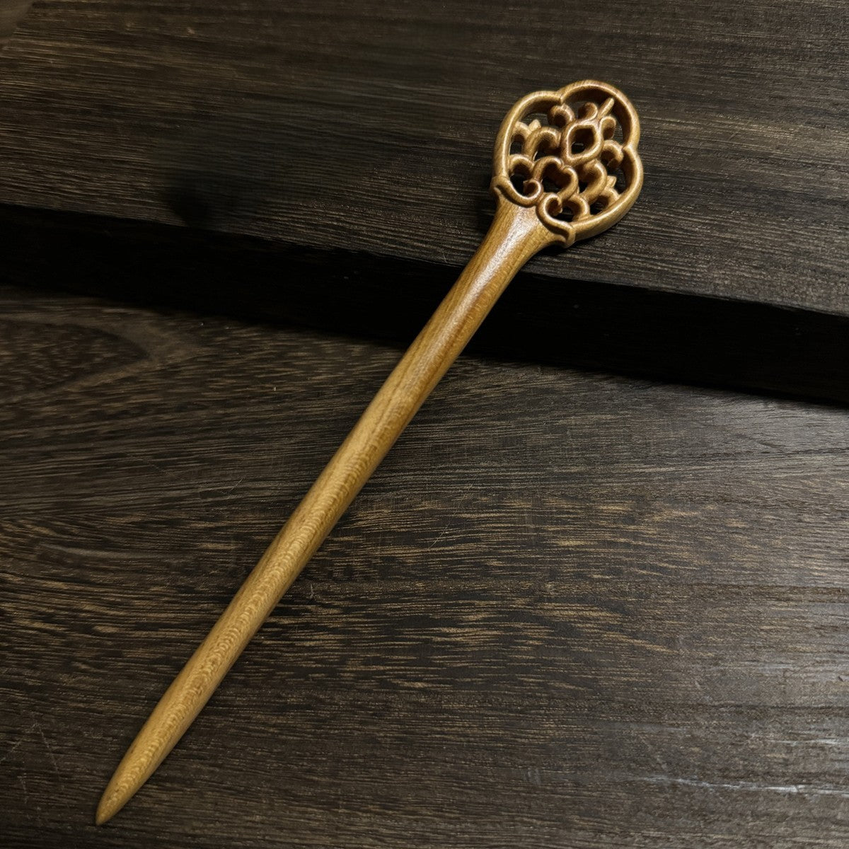 Natural Peach Wood Hair Stick Set - Assorted Floral and Nature Designs Hairpins #桃木发簪合集