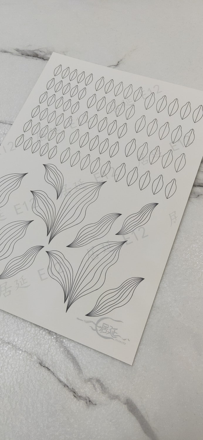 JY DIY Chanhua Paper Template for Traditional Hair Accessories - E Series