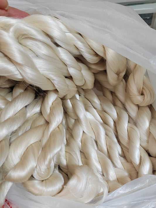 Untwisted, Non-Mesh Raw Silk Natural Mulberry Silk Thread - For Ronghua, Wigs