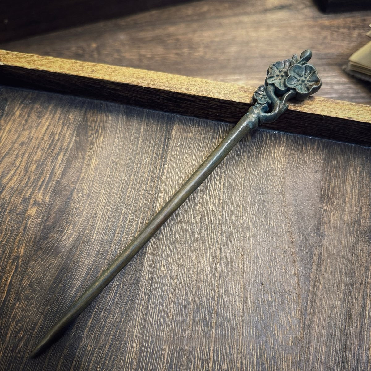 Natural Argentine Green Sandalwood Hair Stick Set - Heartwood of Green Sandalwood #绿檀发簪合集